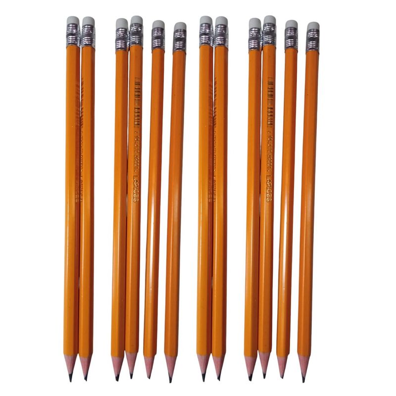 Lapices-hezagonal-lapiz-con-borrador-set-de-12-Amarillos