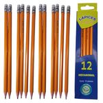 Lapices-hezagonal-lapiz-con-borrador-set-de-12-Amarillos
