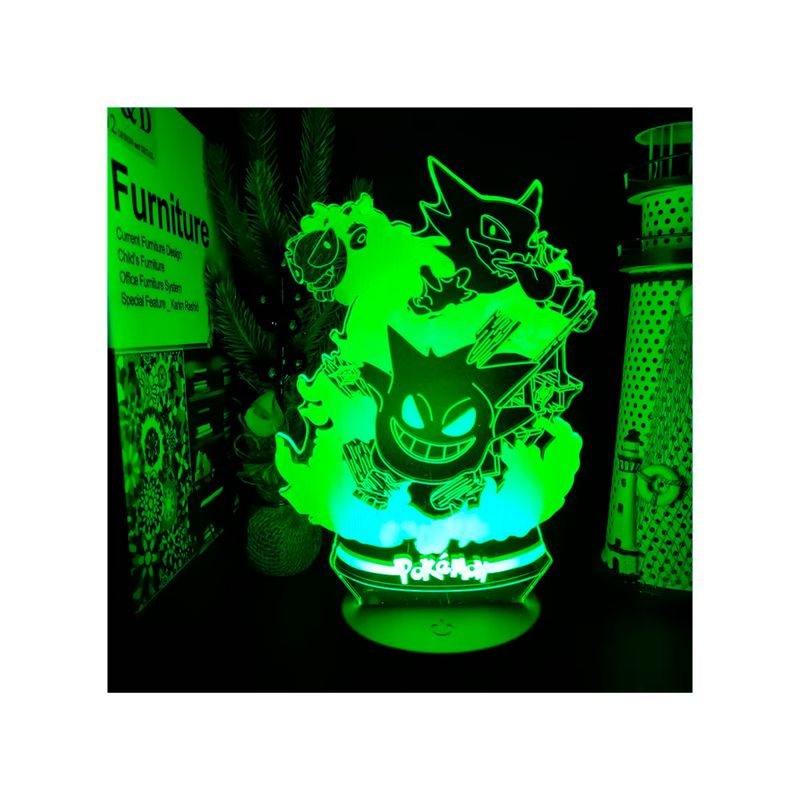Pokemon-3D-Lampara-de-Noche-Gengar-Gastly-Haunter