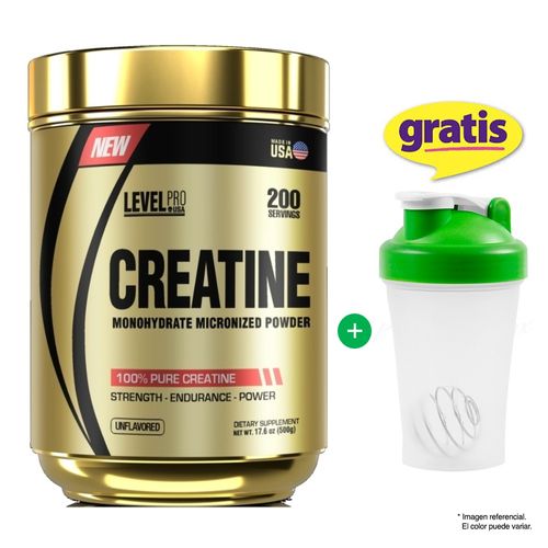 CREATINA MONOHIDRATADA MICRONIZADA 500G LEVEL PRO