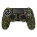 Funda-de-Silicona-para-mando-PS4-Camuflaje-Verde-Oscuro