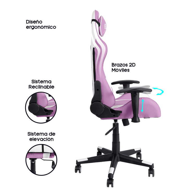 Silla-Gamer-ergonomica-Blazze-Exodo---Lila-180°