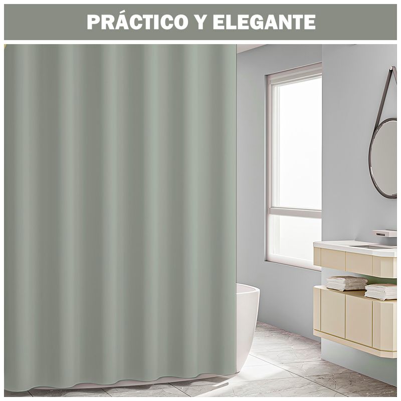 Cortina-de-Baño-Impermeable-Premium-180x180-Verde-U88