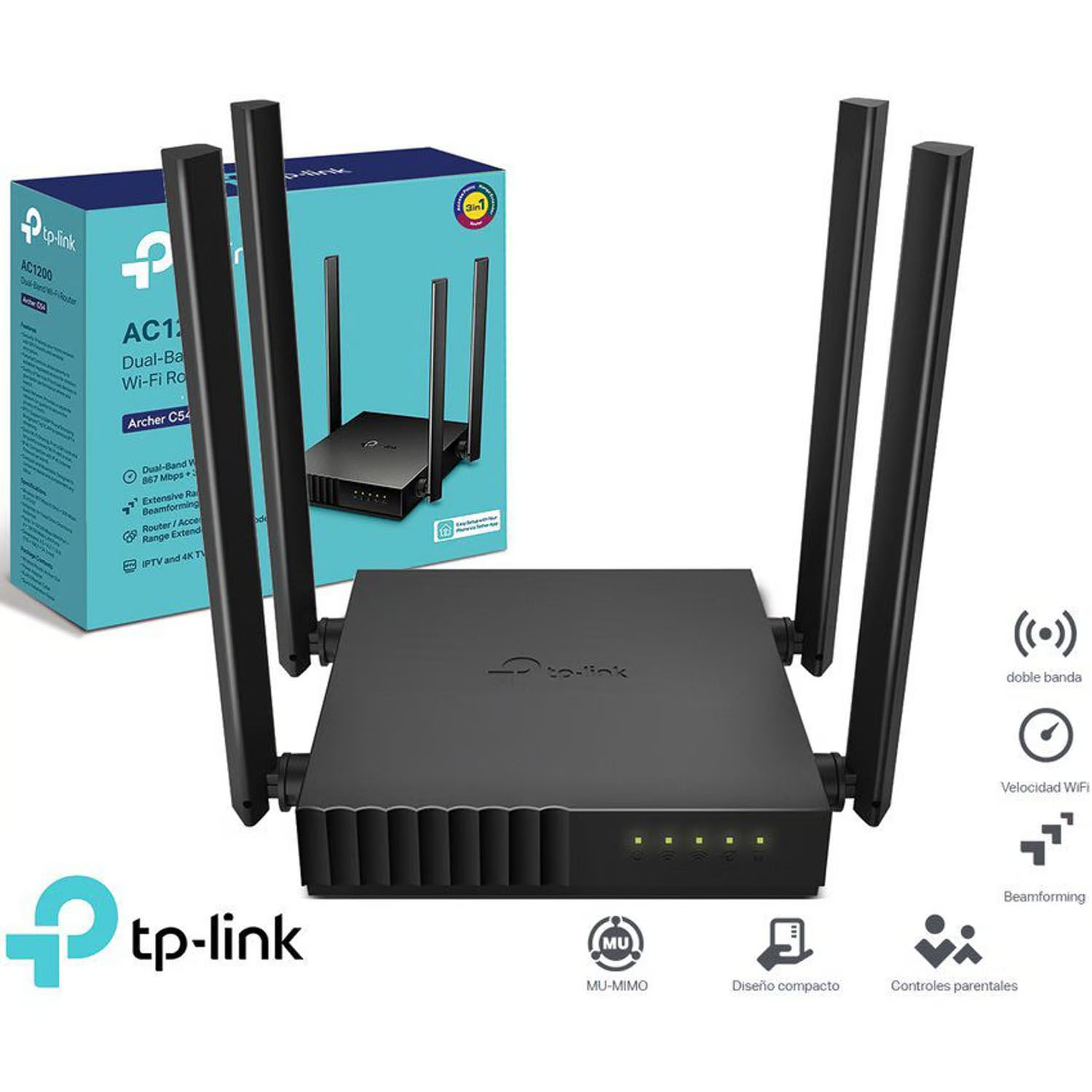 Tp link router wifi dual band mu-mimo acces point 867mbps archer c50