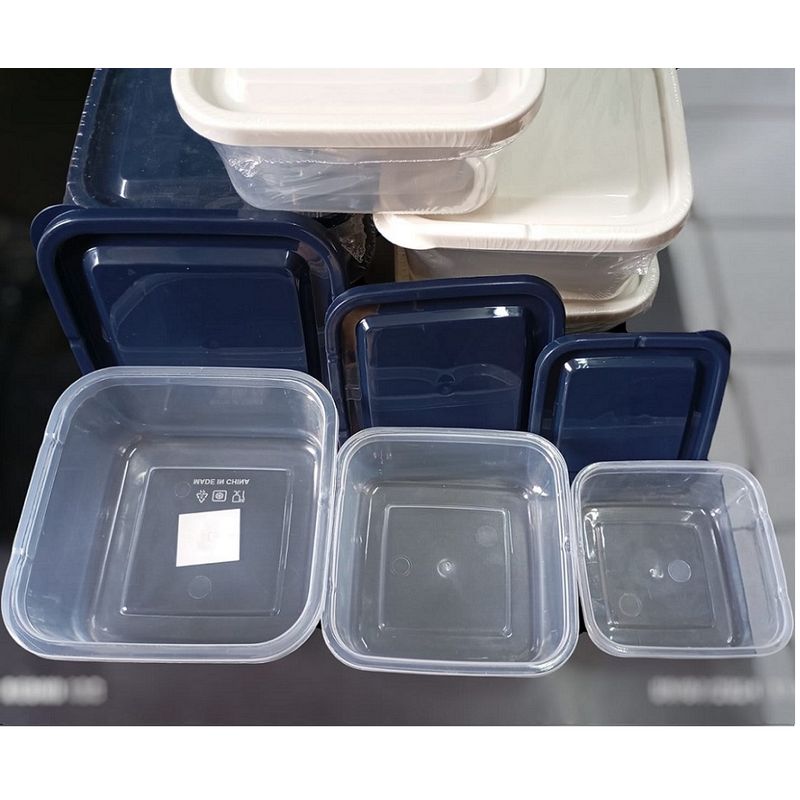 Tuppers-cuadrado-contenedor-de-alimentos-Set-de-3-tapers-diferentes-tamaños