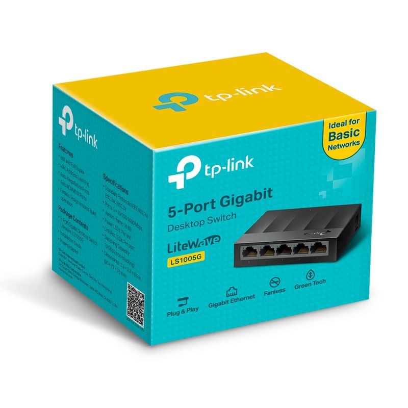 TP-Link---Switch-LS1005G-LiteWave-de-5-Puertos-Gigabit