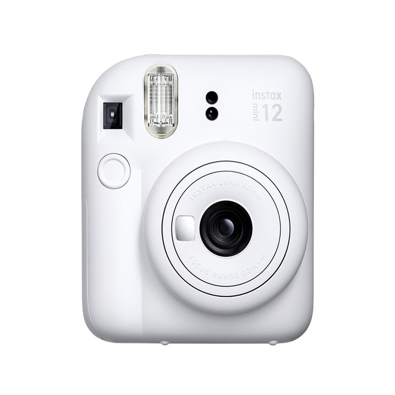 Camara-Fujifilm-Instax-Mini-12-Blanco-Arcilla-Estuche-Transparente