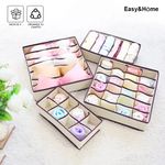 Juego-de-4-Organizadores-Plegables-de-Ropa-Interior-Easy-Home-Beige