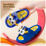 Sandalias-Kawaii-para-Niños-Diseño-3D-Jirafa-Azul-Z35-Talla-30-31