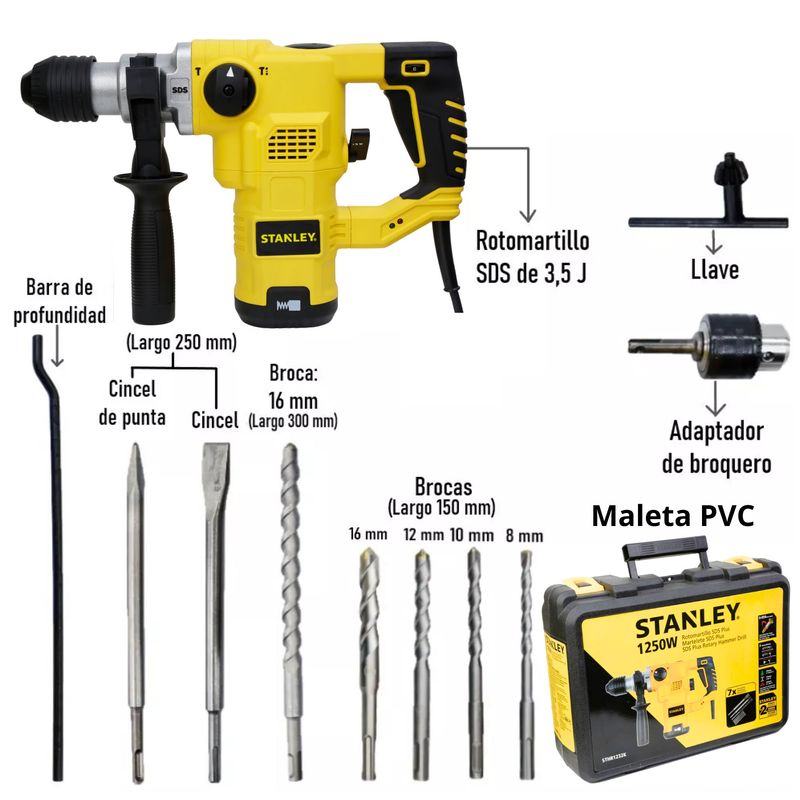 Rotomartillo-SDS-Plus-Electrico-1250W-Stanley-maleta-brocas--cinceles