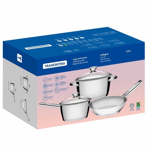 Juego de Ollas TRAMONTINA Allegra 6Pzas