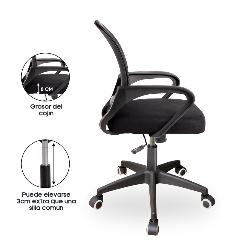 Silla-de-Oficina-Ergonomica--Aksel-Base-de-Nylon---Sistema Basculante