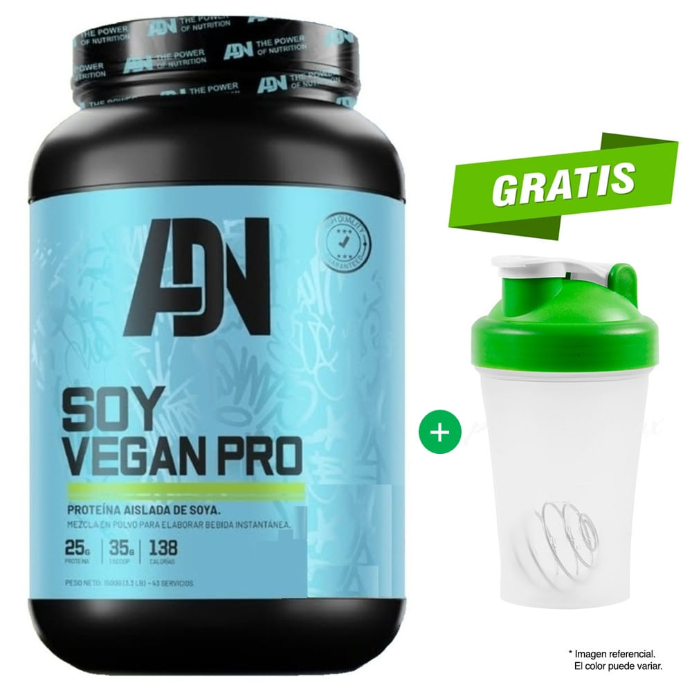 PROTEÍNA SOY VEGAN PROTEIN 1.5 KG VAINILLA ADN NUTRITION