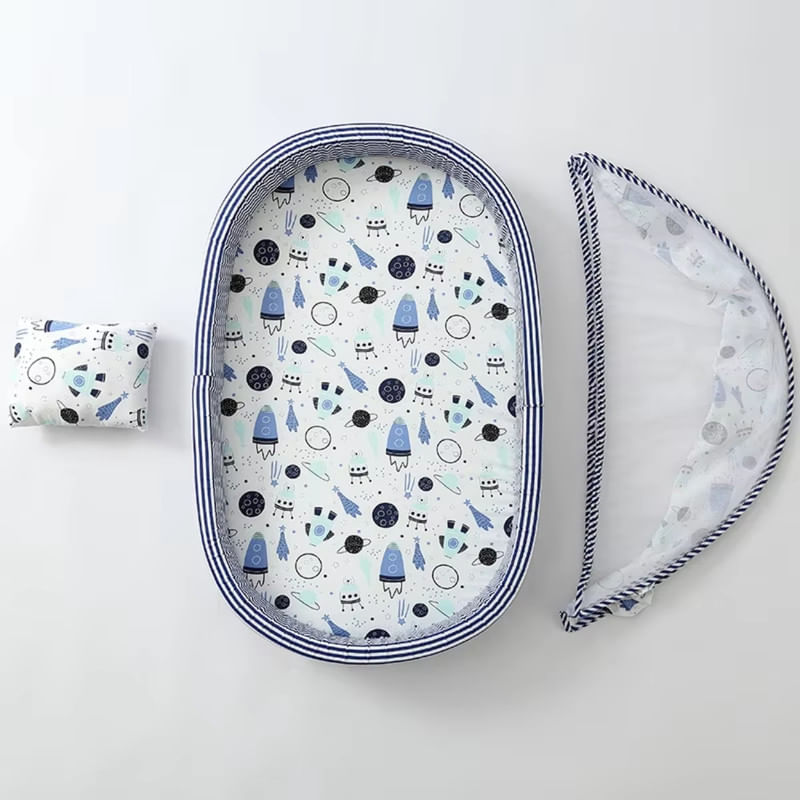 Mosquitero-Plegable-mas-Colchon-y-Cojin-Colecho-Portatil-para-Bebes---Azul
