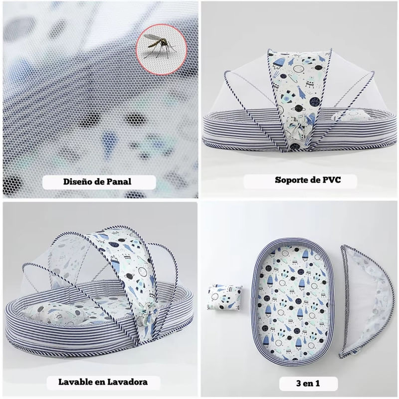 Mosquitero-Plegable-mas-Colchon-y-Cojin-Colecho-Portatil-para-Bebes---Azul