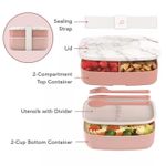 Set-Lonchera-Deluxe-Bentgo-4-piezas--Bolsa-termica-Ice-Pack-y-Bento-Classic---Rosa