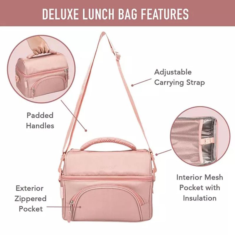 Set-Lonchera-Deluxe-Bentgo-4-piezas--Bolsa-termica-Ice-Pack-y-Bento-Classic---Rosa
