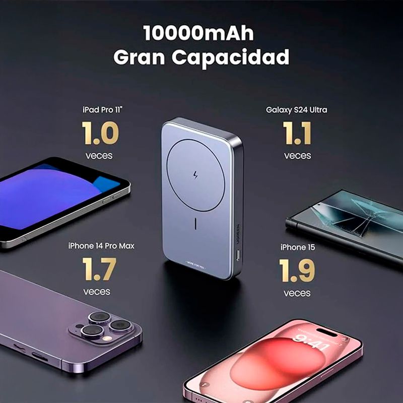 PowerBank-UGREEN-PB206-Magnetico-10000mAh-20W-Gris
