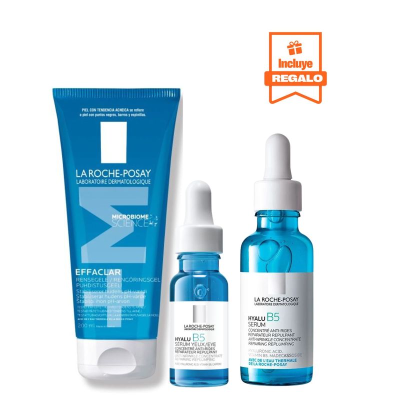 La-Roche-Posay-Rutina-Pieles-Mixtas---Limpieza---Serum-hidratante-Rellenador-Rostro-y-Ojos