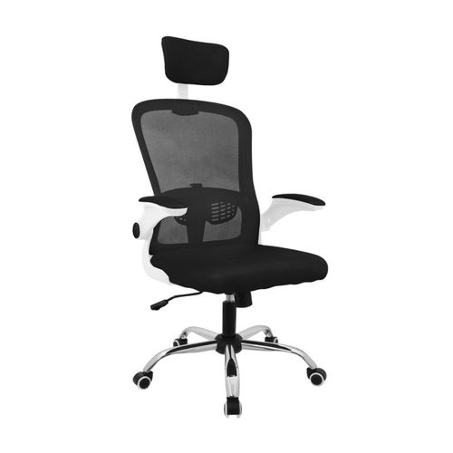 Silla de oficina con cabecero Evok Negro/Blanco Bonno