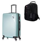 Maleta-Cabinera-51-cm-Discovery-Verde-Agua-y-Mochila-Portalaptop-MO305