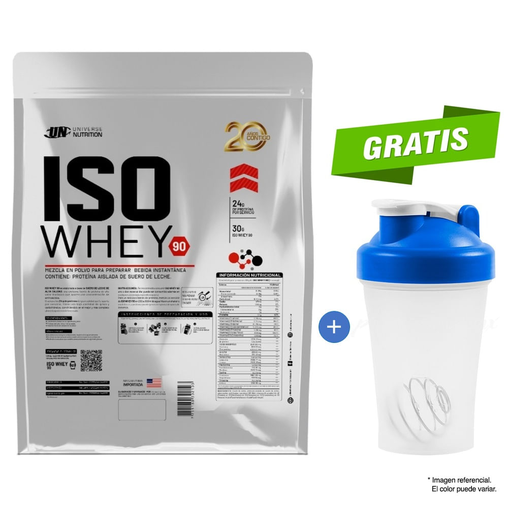 PROTEÍNA ISOLATADA ISO WHEY DE 5KG CHOCOLATE MÁS SHAKER
