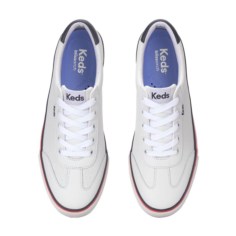 Zapatilla Para Mujer Cuero Jump Kick T-Toe Perf Blanco Keds Shopstar