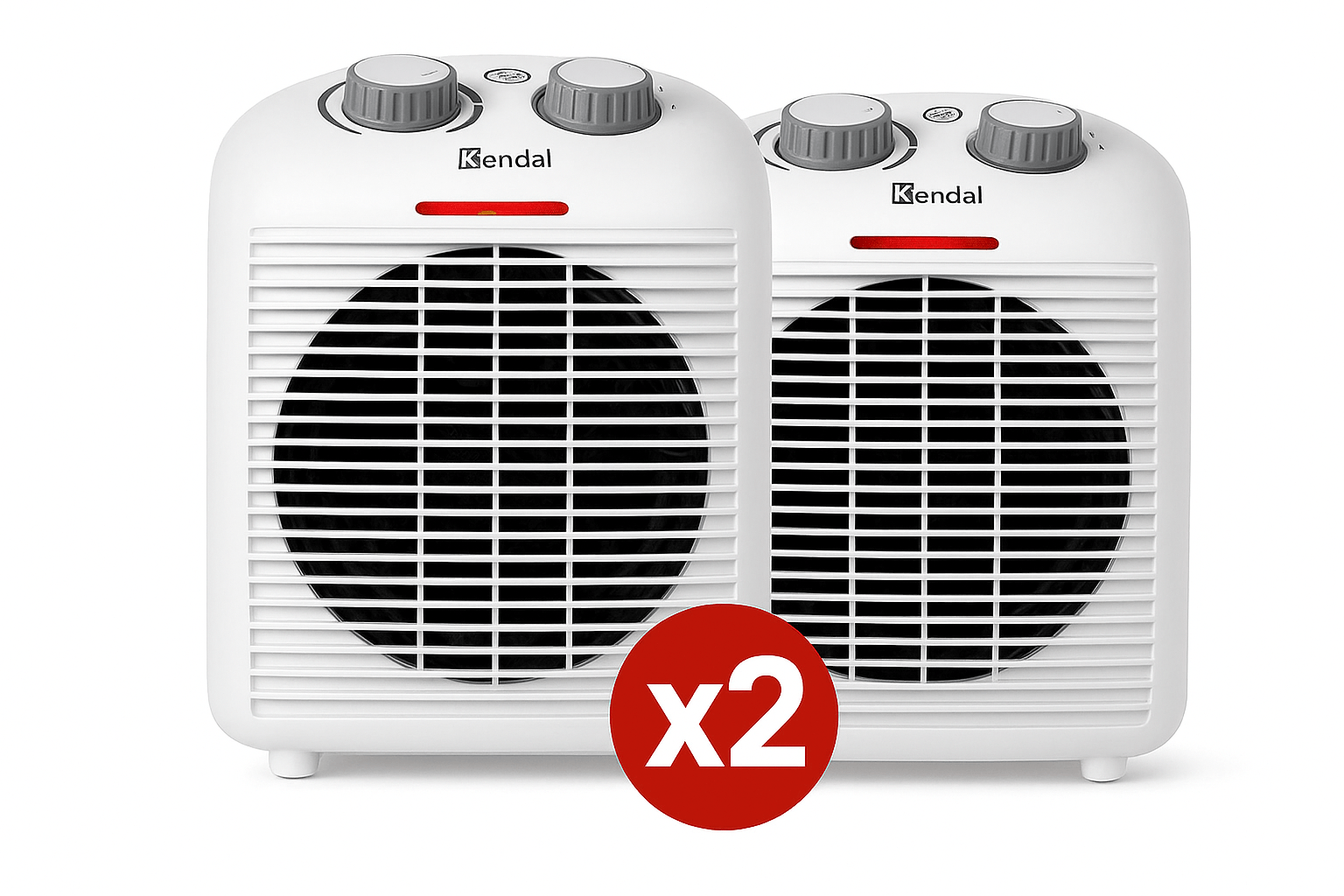 Pack x2 - Termoventilador Calefactor Kendal KFH-18