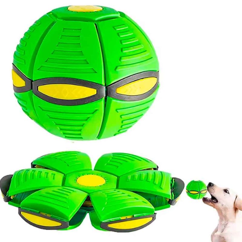 Pelota-Bumerang-para-Perros-y-Gatos-de-Goma-Convertible-Verde