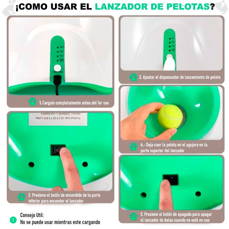 Lanzador-Automatico-de-Pelotas-para-Perros-Incluye-3-Pelotas-Inalambrico-Verde