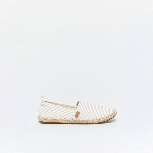 Zapatos Casuales Hombre Sfera Esparteña Rayas Blanco