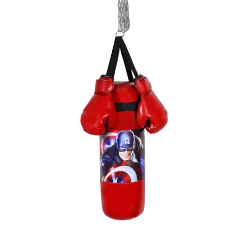 SACO DE BOX INFANTIL CON PAR DE GUANTES ROJO