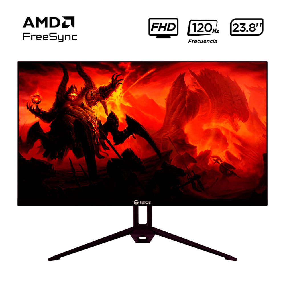 Monitor Teros TE-2415S 23.8"" panel IPS, 1ms, FHD (1920x1080), 120Hz, antirreflejos, negro