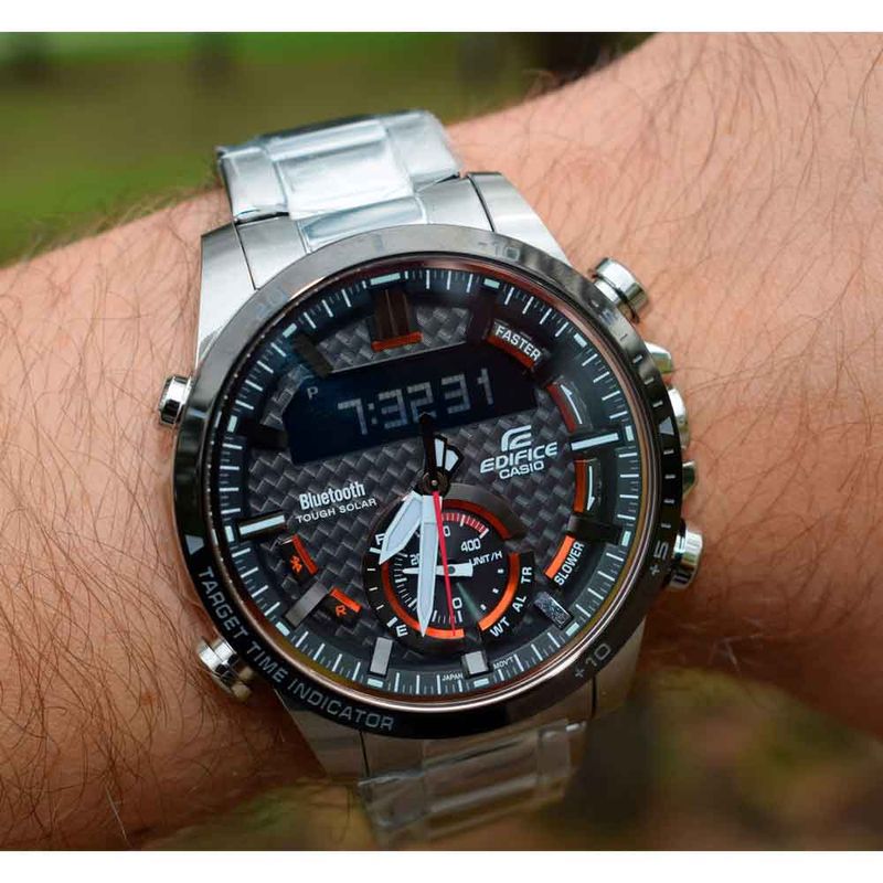 Reloj Casio Edifice Solar ECB-800DB-1A Bluetooth Mobile Link Luz
