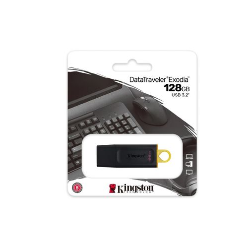 Memoria USB Kingston Exodia 128 GB Black
