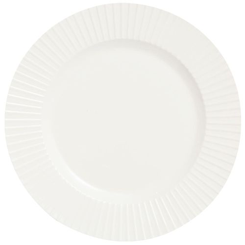 Plato Tendido VIVA HOME Porcelana Blanco Rayas