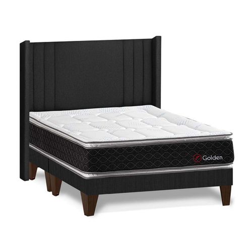 Dormitorio Europeo Golden King + Cabecera de Luxe Gris Forli