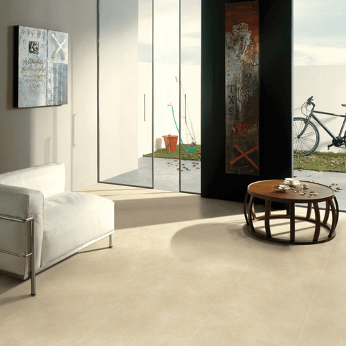 Piso Cerámico Concreto Marfil 45x45cm 2.29m2 San Lorenzo