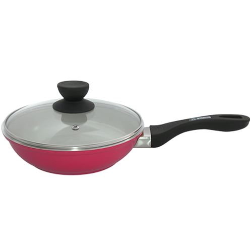Sartén de Cerámica RECORD con Tapa 22cm Rojo