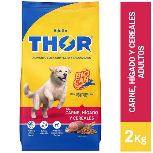 Comida para Perros THOR Adulto Carne Hígado Cereales Bolsa 2Kg