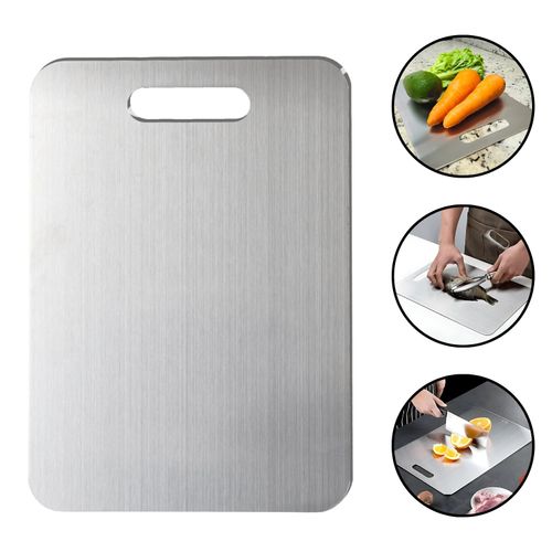 Tabla De Picar Acero Inoxidable 34×23 Cm – Diseño Premium