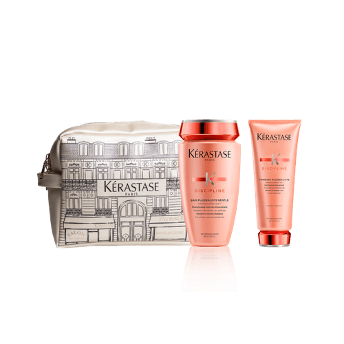 Pack kerastase discipline control frizz – shampoo + acondicionador + neceser