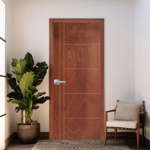 Combo Puerta Veneto Sapelli 65x2070 con marco + 3 Bisagras + Kit instalación Dimfer