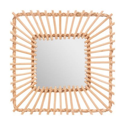 Espejo Cuadrado Ratán 40x40cm Atmosphera