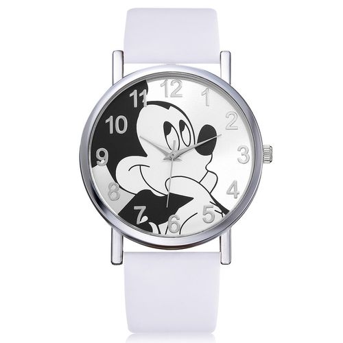 RELOJ MICKEY MOUSE PARA MUJER NIÑOS QUARTZ - BLANCO