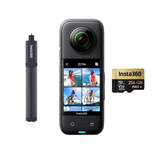 Insta360 X3 + Selfie Stick Tripode 105CM + Memoria 256GB Pro