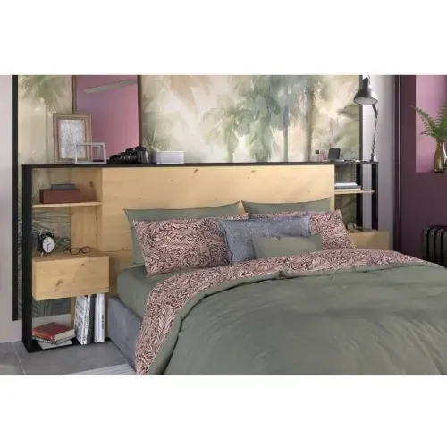 Cabecera de cama Industrial con veladores incluidos Minerva color Duna TU MESITA