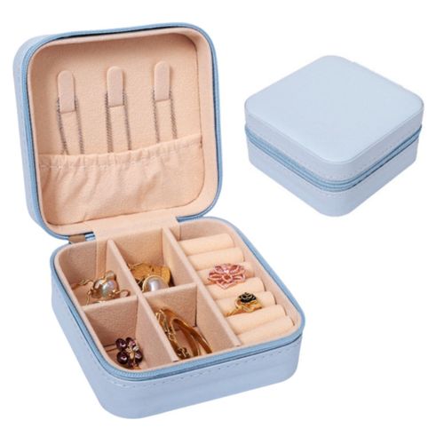 Mini Joyero Portátil Modelo M1 Celeste