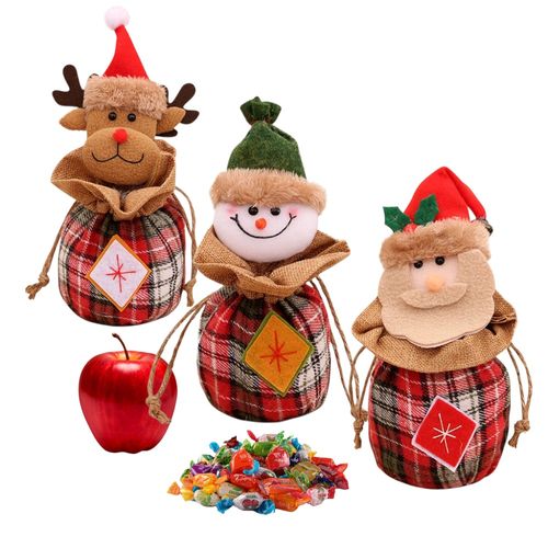 Bolsos para dulces navideños adornos de navidad Lino