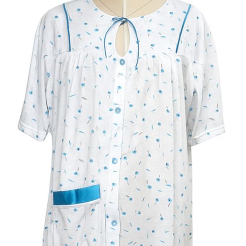 Bata Manga Corta /embarazo / Post Parto azul S/M